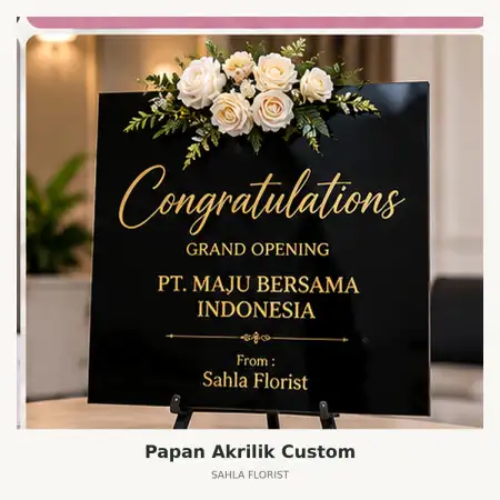 Papan Bunga Akrilik Baywalk Mall